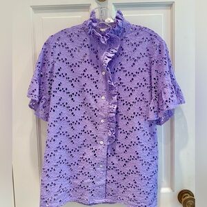 MILLE brand Vanessa top in lavender eyelet. Size M. Great used condition.